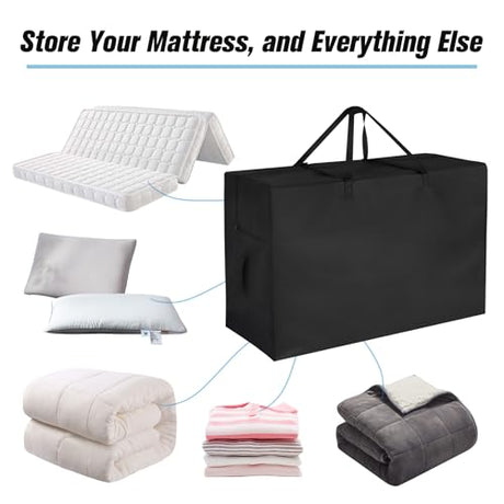 Jungda 6 Inch Full Tri Folding Mattress Storage Bag,Trifold Memory Foam Mattress Case,Portable Carrying Bag for 6" Full Size Tri Fold Mattresses (Mattresses NOT Included)-54"L x 25"W x 19"H Jungda