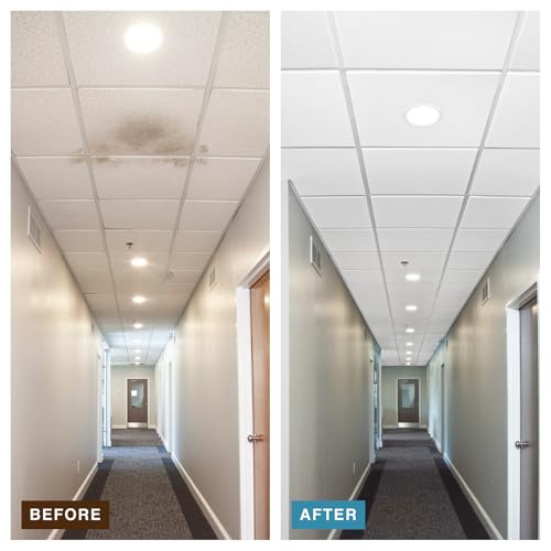 Armstrong Ceiling Tiles; 2x2 Ceiling Tiles - 12 pcs White Ceiling Tiles; Acoustic Ceilings for Suspended Ceiling Grid; Ultima Lay-in & TEGULAR 1912 Armstrong