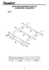 Powell Espresso Twin/Full Bunk Bed with Built-In Ladder and Detachable Design Powell