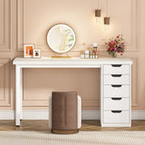 Tribesigns 47 inches Vanity Desk with 5 Drawers (White) Tribesigns