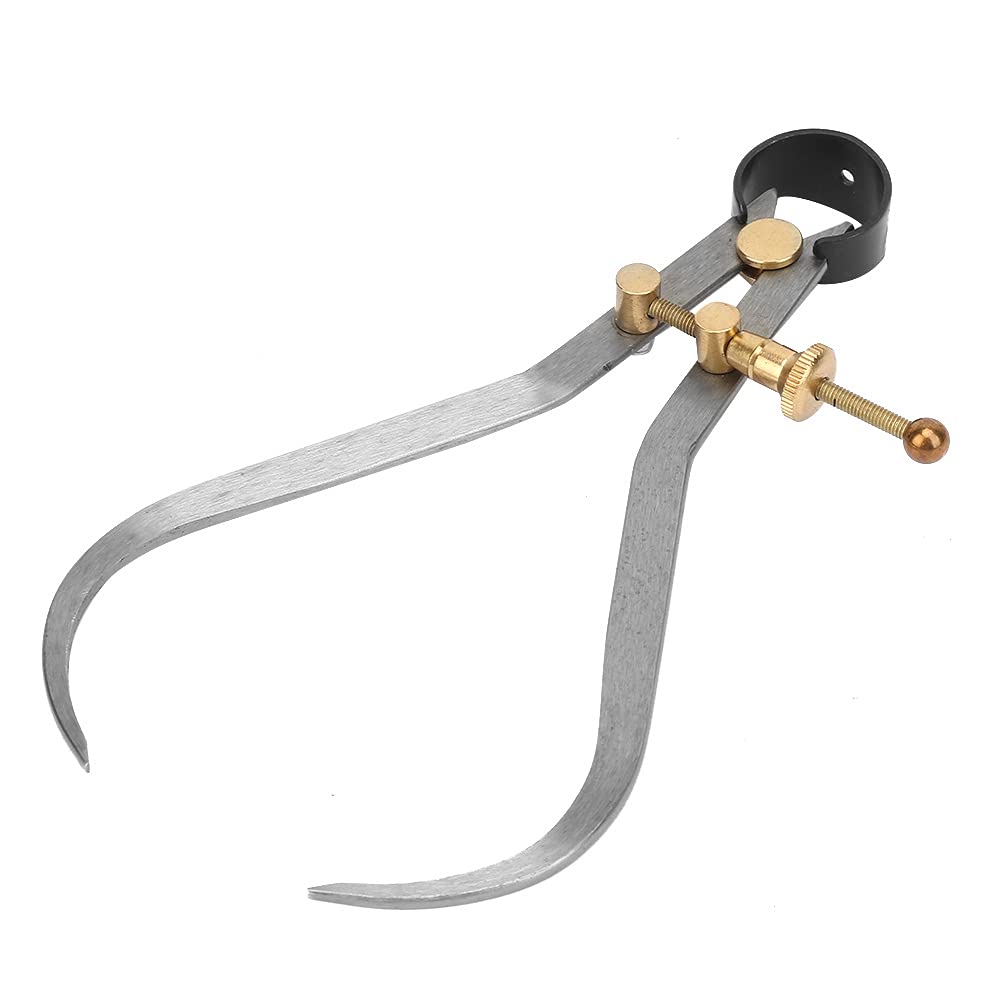 CHEOTIME Outside Spring Caliper, Boomerang Leg External Spring Caliper Divider with Copper Fitting Marking Gauges Outside Caliper for Wood Turning Lathe Work CHEOTIME