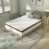 NapQueen 8 Inch Maxima Hybrid Mattress, Full Size, Cooling Gel Infused Memory Foam and Innerspring Mattress, Bed in a Box, White & Gray NapQueen