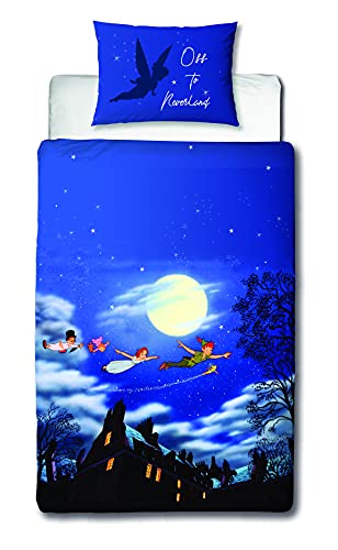 Character World Disney Peter Pan Happy Single Duvet Cover Set Character World