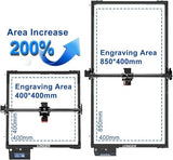 Laser Engraver Y-AxisExtension Kit for RAY5 5W/10W/20W Laser Engraver, Expand Working Area to 33.46" x 15.75"（850mm*400mm） QFLONGER