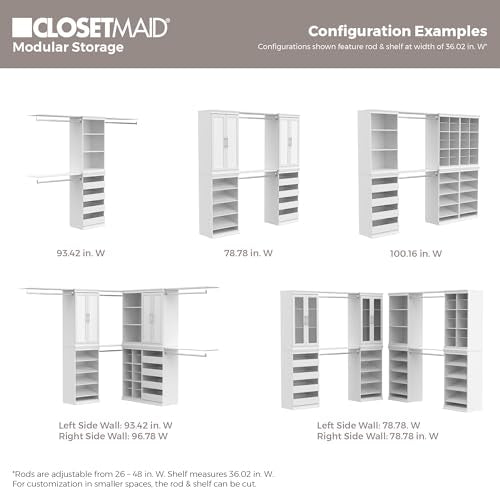 ClosetMaid Modular Storage Shelf Unit with 3 Shelves, White ClosetMaid