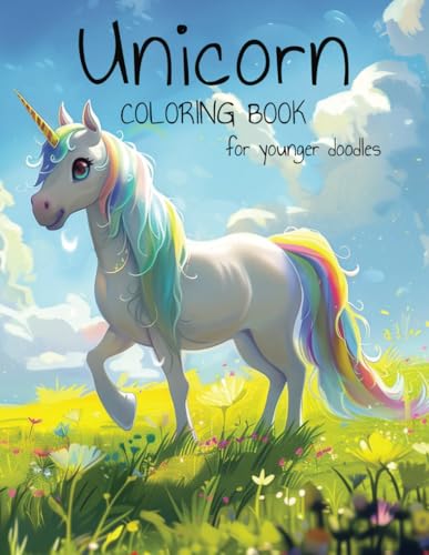 Unicorn Coloring Book: For Younger Doodles WoodArtSupply