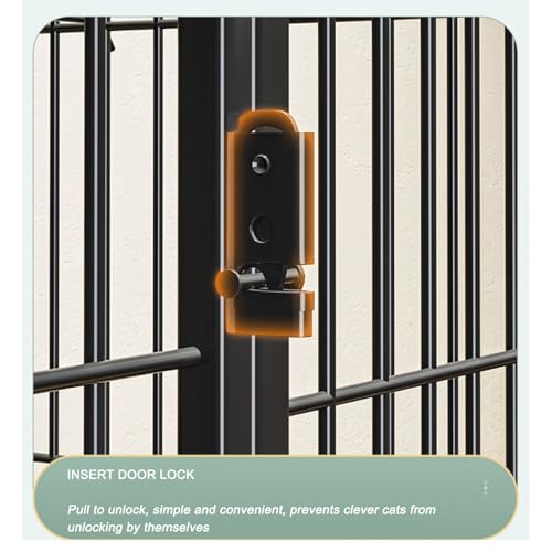 Catio Outdoor Cat Enclosure, Large Catio for Cats Indoor Outdoor Enclosure on Wheels, Cat Home Enclosure with Removing Tray, DIY Kennels Crate Large Exercise Place Ideal for 1-3 Cats(White,78*55*137cm HARELA