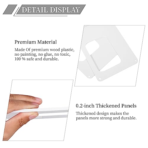 ANMINY 12 PCS Hanging Room Divider Decorative Thick Wall Privacy Screen Panels Set Modern Geometric Pattern Hollow Out Design for Bedroom Living Dining Room Kitchen Office Restaurant Decor - White ANMINY