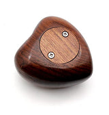 Wooden Heart Urn Keepsake Cremation Urn for Human pet Ashes Handcrafted Urn Heart Shaped - Perfect for Adults & Infants with Brass Stand 6inch with 5MOONSUN5