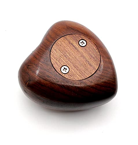 Wooden Heart Urn Keepsake Cremation Urn for Human pet Ashes Handcrafted Urn Heart Shaped - Perfect for Adults & Infants with Brass Stand 6inch with - WoodArtSupply