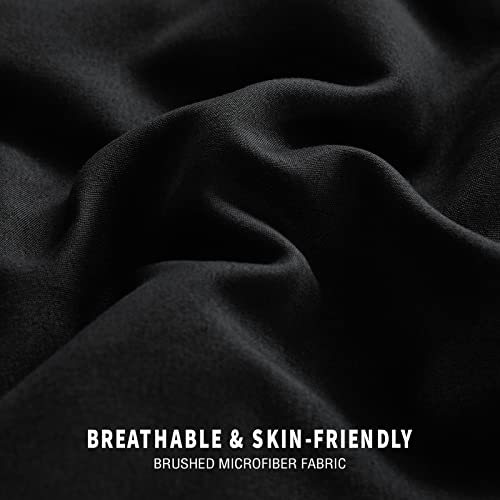 Exclusivo Mezcla Lightweight Reversible Twin Size Comforter Set, Down Alternative Comforter with 1 Pillow Sham, Twin Size Bedding Set for All Seasons, Black Exclusivo Mezcla