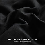 Exclusivo Mezcla Lightweight Reversible Twin Size Comforter Set, Down Alternative Comforter with 1 Pillow Sham, Twin Size Bedding Set for All Seasons, Black Exclusivo Mezcla