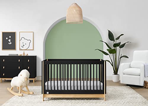 GAP babyGap Tate 4-in-1 Convertible Crib - Greenguard Gold Certified, Ebony/Natural - WoodArtSupply