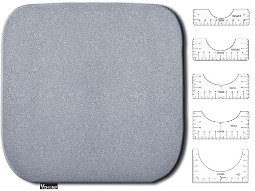 VCHOMY Heat Press Mat Double Sided12 x 12" with 5 Tshirt Guide Rulers for Cricut Easypress, Ironing Pad for DIY Sublimation HTV Vinyl Transfer VCHOMY
