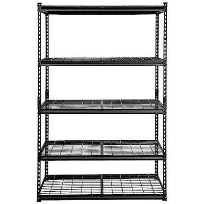 VEVOR Storage Shelving Unit, 5-Tier Adjustable Storage Shelves, 48" L x 24" W x 72" H Heavy Duty Garage Storage Shelves, Metal Shelves for Kitchen Pantry Basement Bathroom Laundry