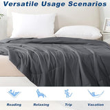 bedsmile Cooling Comforter Queen Size, Double-Sided Cold Tech Fabric Quilted Bed Comforters Cooling Blanket for Hot Sleepers, Breathable Lightweight Summer Bedding, All-Season Ice Blanket, Dark Gray bedsmile