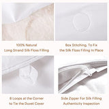LilySilk All Season Silk Comforter/Duvet/Quilt, 100% Silk Floss Filling with 100% Cotton Cover (Twin(67x87 Inch,Silk Weight:1.25kg) LilySilk