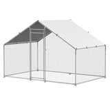 VEVOR Large Metal Chicken Coop with Run, Walkin Chicken Coop for Yard with Waterproof Cover, 6.5 x 9.8 x 6.5 ft, Spire Roof Large Poultry Cage for Hen House, Duck Coop and Rabbit Run VEVOR