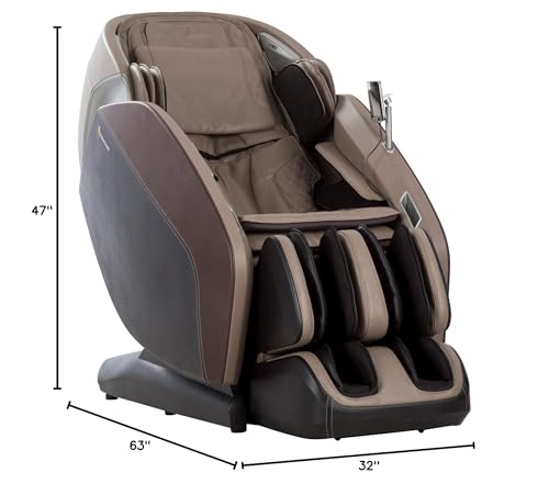Human Touch CERTUS Zero Gravity Massage Chair, Full Body Back, Leg, Shoulder, 11 Auto-Programmed S & L Track Massages, Dual Lumbar & Calf Heat w Orbital Calf & Foot Massage, Built-in Speakers, Earth Human Touch