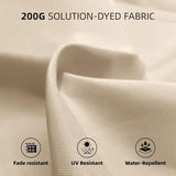 wikiwiki 9 FT Patio Umbrellas Outdoor Table Market Umbrella with Push Button Tilt/Crank, 8 Sturdy Ribs, Fade Resistant Waterproof POLYESTER DTY Canopy for Garden, Lawn, Backyard & Pool, Cream Beige wikiwiki