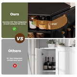 IRONCK Corner Cabinet, 72" Kitchen Pantry Cabinet, 6-Tier Freestanding Farmhouse Pantry with 2 Adjustable Shelves, 240°Swivel Doors, 2 Doors Storage, Spacious Hutch for Kitchen, Living Room, Black IRONCK