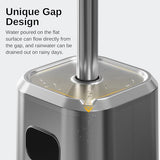 EAST OAK Anti-rust 50,000 BTU Patio Heater for Outdoor Use with Double-Layer Stainless Steel Burner, Square Round Table Design and Wheels, Propane Patio Heater for Home and Commercial, Stainless Steel EAST OAK