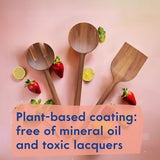 Ziruma 7-Piece Wooden Spoons for Cooking, Non Toxic Cooking Utensils Glue & Formaldehyde-Free, Comfort-Grip Acacia Wood Utensils, Non Scratch Wooden Utensil Set - Wooden Cooking Utensils Ziruma