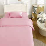NookZuzu 3 Piece Toddler Sheet Set,Pink Basics Bed Sheet Set for Toddler,Microfiber 3-Piece Sheet Set Soft Breathable Crib Bedding Set for Kids,Includes Flat Sheet, Fitted Sheet, Pillowcase NookZuzu