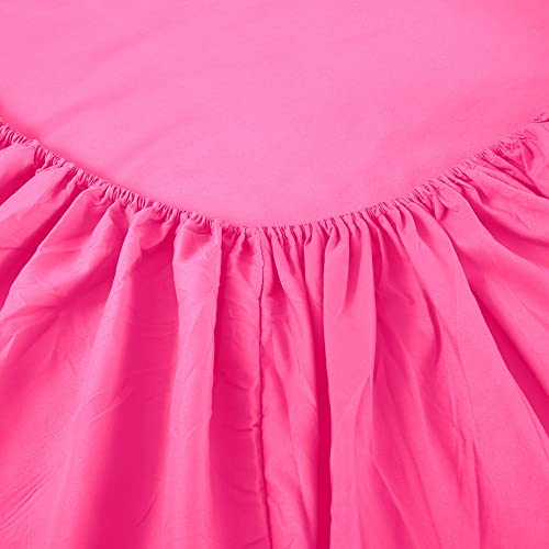 Sfoothome Full Sheets Set - Hotel Luxury 4-Piece Bed Set, Extra Deep Pocket, 1800 Series Bedding Set, Wrinkle & Fade Resistant, Sheet & Pillow Case Set (Full, Hot Pink) Sfoothome