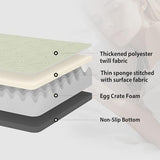 Zelladorra Japanese Floor Mattress, Quilted Futon Mattress with Anti-Slip Bottom, Foldable Floor Bed with Storage Bag and Straps, (Green, Queen) Zelladorra