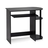Furinno Simplistic Easy Assembly Computer Desk, With Keyboard Tray, Espresso/Black Furinno