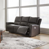 Signature Design by Ashley Boxmere Modern Leather Match Power Reclining Sofa with USB Ports, Dark Brown Signature Design by Ashley