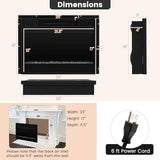 RELAX4LIFE 23’’ Electric Fireplace Wall Mounted - Recessed Fireplace Heater w/6 Adjustable Flame, 5 Brightness, Overheat Protection, Remote Control, Timer, Electric Fireplace Inserts, 1500W (Black) RELAX4LIFE