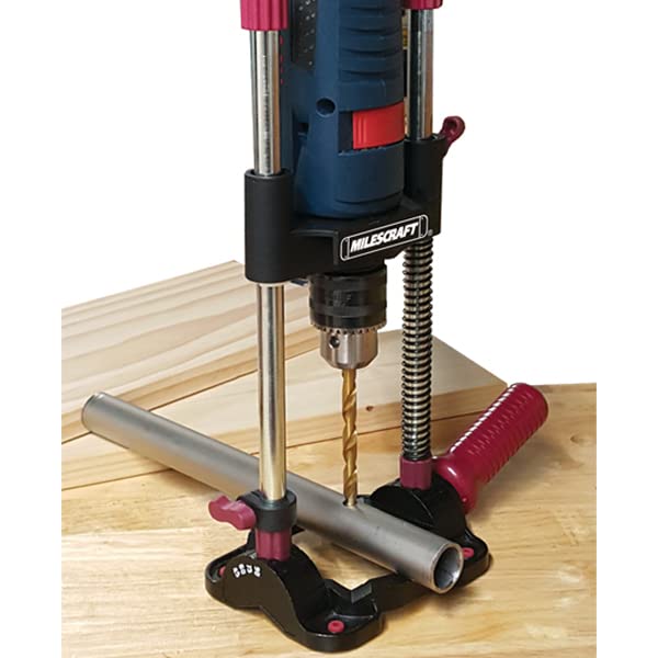 Milescraft 1368 DrillMate Portable Drill Guide - NO CHUCK. Must have 43mm Diameter Collar International Style Drills. Multi-Angle Drilling with Control Spring. NOT FOR MOST DRILLS|Black Milescraft