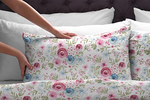 Pointehaven Flannel Deep Pocket Set with Oversized Flat Sheet, Full, Sylvan Pointehaven
