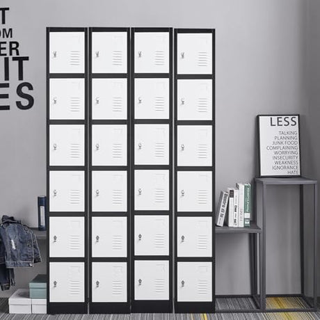 FURSTEL 71" Heavy-Duty Steel Locker Cabinet (6-Door 6-Tier) - Secure Storage for School Lockers, Office Employee, Gym & Home Organization - Industrial Metal Lockers FURSTEL