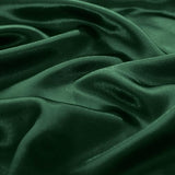 TREELY 4 Piece Satin Sheets Twin Size - Silky Smooth Blackish Green Sheet Set with Deep Pocket, Fitted Sheet, Flat Sheet, 2 Pillowcases TREELY