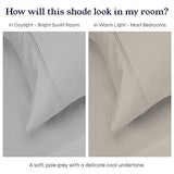 California Design Den King Size Flat Sheet, 400 Thread Count 100% Cotton Sheet, Sateen, Bed Sheets, Top Sheets, Single King Flat Sheet Only (Light Grey) California Design Den