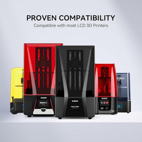 ELEGOO Upgraded Standard 3D Printer Resin 2.0, High Precision, Low Odor, Higher Toughness, 405nm UV Curing Photopolymer Resin for Mars Saturn MSLA DLP LCD 3D Printing (Black 1000g) ELEGOO