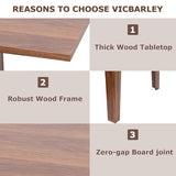 VICBARLEY Extendable Dining Table for 6-10 People,70.87''-106.4''Modern Space-Saving Wood Kitchen Table,Rectangle Folding Conference Meeting Table for Living Meeting Room Kitchen,Walnut VICBARLEY