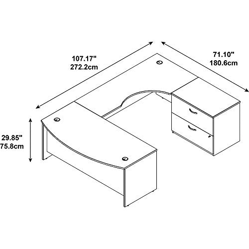 Bush Business Furniture Series C home-office-furniture-sets, 72W, Hansen Cherry - WoodArtSupply