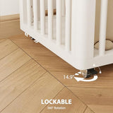 AQIMUELE Kids Coat Rack,Rubber Wood Entryway Coat Rack with 6 Hook for Bedrooms,Coat Tree(White) AQIMUELE