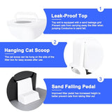 Sfozstra Cat Litter Box with Lid, Fully Enclosed Splash-Proof and Leak-Proof Urine High Edge and Odorless Cat Litter Box, Easy to Installation and Clean (Black with Pedal(S)) Sfozstra