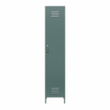 Novogratz Cache 1-Door Tall Single Metal Locker Style Storage Cabinet, Hunter Green Novogratz