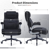 High Back Office Chair 400lbs Fabric- Thick Padded Cloth Computer Desk Chair, Adjustable Lumbar Support & Flip-Up Arms, Locking Wheels - Ergonomic Durable Work Chair for Adults, Men and Women Sunchen