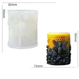 Honeycomb Cylinder Silicone 3D Flower & Rose Mold - Peony & Candle Mold for Resin, Clay & Soap Making - Craft Supplies