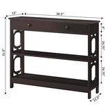 Convenience Concepts Omega 1 Drawer Console Table, Espresso Convenience Concepts