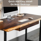 Solid Walnut Wood Under Desk Drawer Attachment, Heavy-Duty Storage Drawer with Premium Hardware – Easy to Install, Fits Most Standing & Computer Desks – 30" x 10" x 2.5" Modern Wood Style