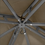 ABCCANOPY Gazebos for Patios 8x8 - Outdoor Steel Frame Gazebo for Lawn Backyard Garden Deck (Khaki) ABCCANOPY