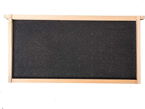 BeeCastle 40-Pack Beehive Frames Bee Hive Frame with Waxed Foundation Sheet Unassembled Beehive Frames, 9-1/8-Inch(Black) BeeCastle